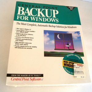 Central Point Backup For Windows Version 7.2 Sealed In Box NEW in Package